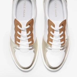 Cole Haan White and Brown Sneakers